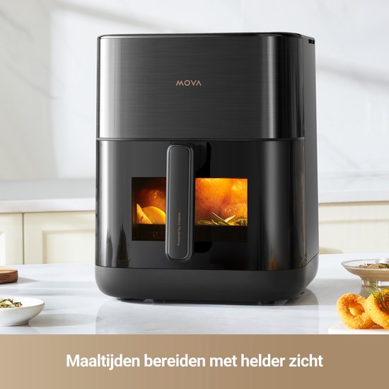 MOVA Tech AeroChef FD10 Pro 6 l, modèle autonome, 1 800 W, friteuse à air chaud, noir