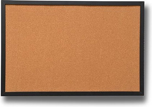 Tableau d'affichage en liège - Cadre en bois noir - 40 x 60 cm