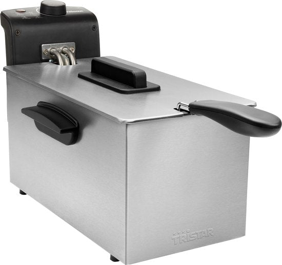 Friteuse Tristar 3 litres - FR-6946 - Puissance 2000 W - Zone froide - Acier inoxydable