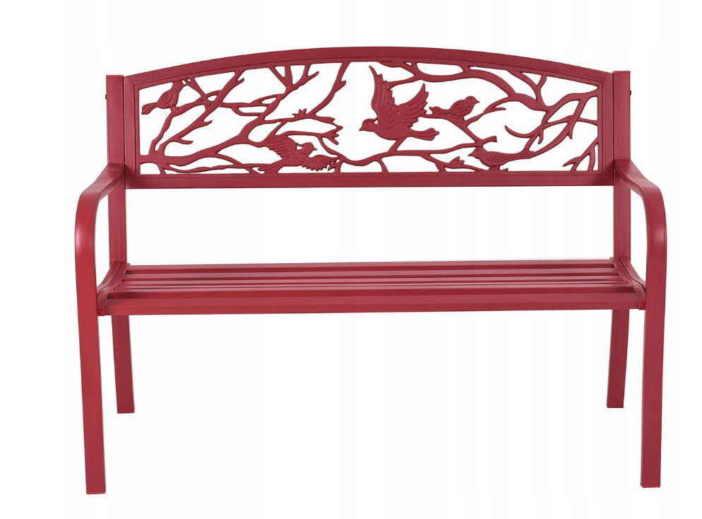 Coast Garden Bench - Banc de parc en métal avec dossier - 123 x 59 cm - Décoratif