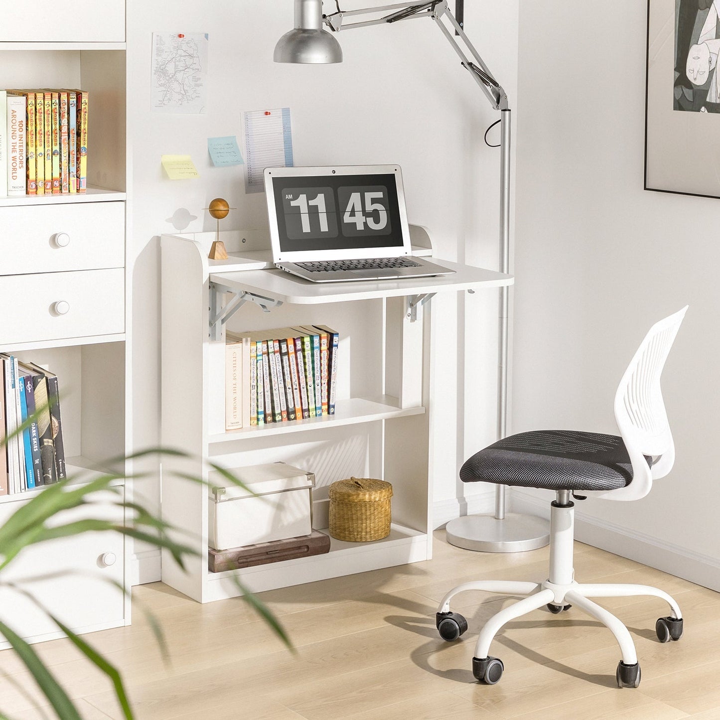 SoBuy Bureau pliable - 64x58x82 cm - Capacité de charge de 35 Kg