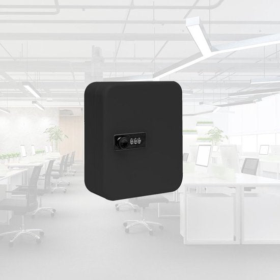 BRASQ Coffre à clés 20 clés avec serrure à combinaison - Coffre à clés KC300 Noir avec serrure à combinaison