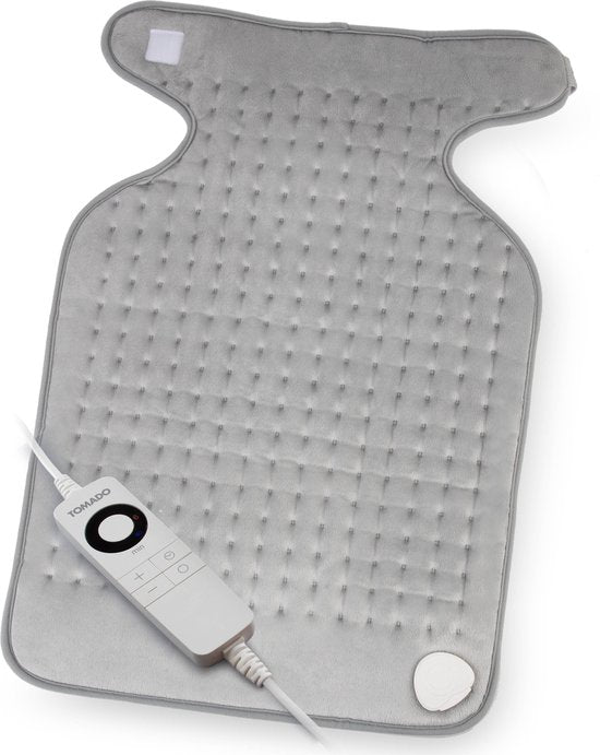 Tomado THP0603G - Coussin chauffant électrique - 60 x 40 cm - Convient pour le cou, les épaules et le dos - Gris