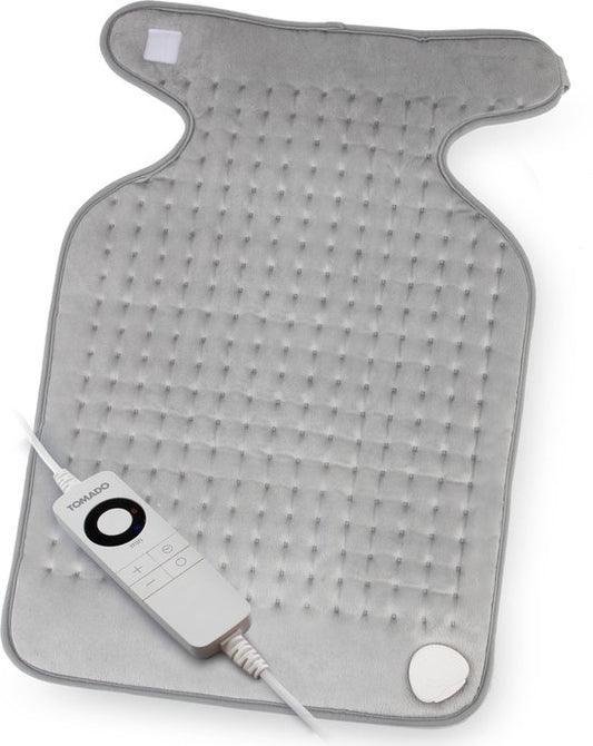 Tomado THP0603G - Coussin chauffant électrique - 60 x 40 cm - Convient pour le cou, les épaules et le dos - Gris