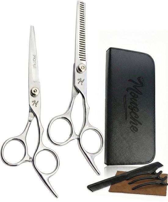 ProTrue Barber Set - 12 Piece Hair Scissors Set - Barber Scissors - Thinning Scissors - Coupe Scissors