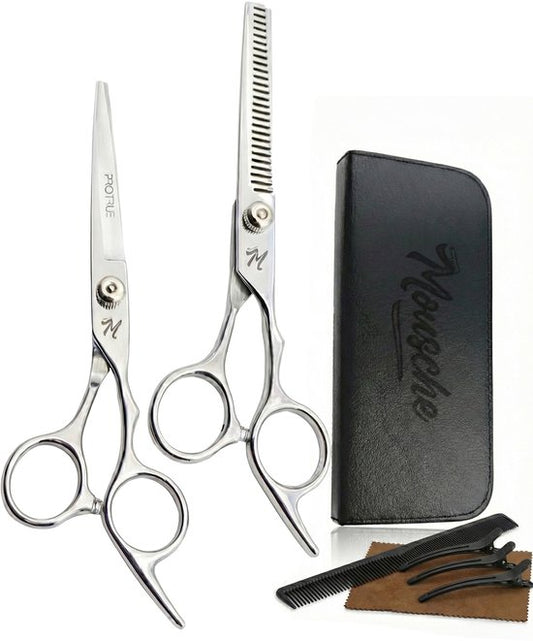 ProTrue Barber Set - 12 Piece Hair Scissors Set - Barber Scissors - Thinning Scissors - Coupe Scissors