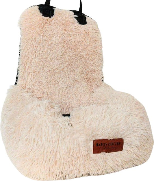 By Cee Cee Car Seat Dog Deluxe Back Seat - Dog Basket Car With Safety Strap - Car Basket Dog - Dog Seat - Large Dog - Beige - Size M