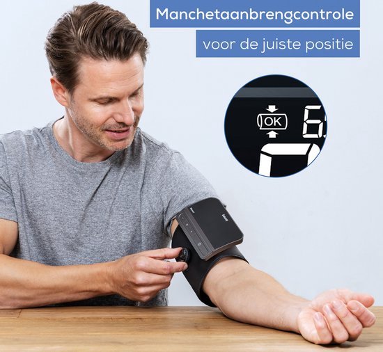 Tensiomètre Beurer BM 81 Smart pour le bras - Brassard EasyLock intégré 24-40 cm - Bluetooth® - Indicateur de risque - Technologie d'inflation - Mémoire pour 2 utilisateurs - Rythme cardiaque irrégulier - Application gratuite : Health Manager pro - Garant