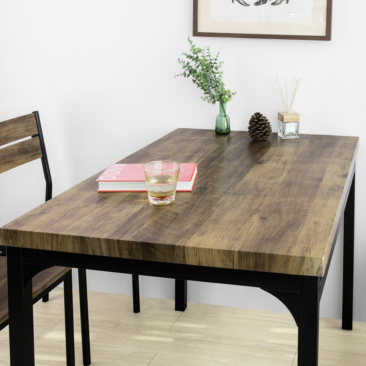 SoBuy Table de salle à manger - Industrielle - Max. 75 kg - 110 x 70 x 76 cm