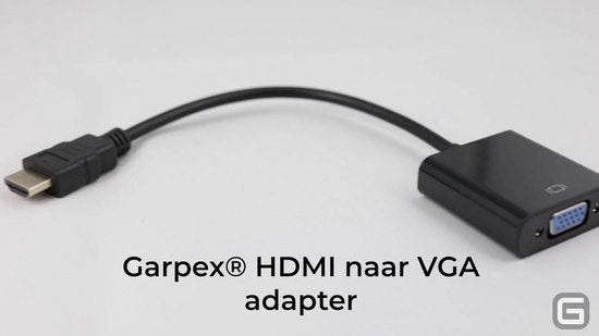 Garpex® Adaptateur HDMI vers VGA - HDMI vers VGA - Full HD 1080P - Mâle vers Femelle - Affichage supplémentaire
