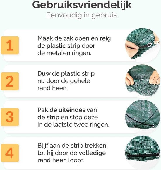 Goliving Sac à déchets de jardin - Lot de 2 sacs à déchets de jardin pliables - Sac de jardin - Poubelle de jardin - 2x 280 litres - Vert