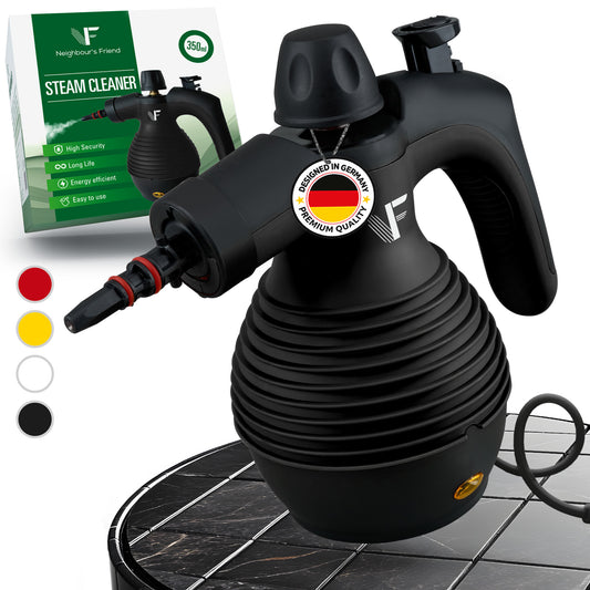 Nettoyeur vapeur à main – Réglage de la vapeur – Comprend 10 accessoires – Réservoir de 350 ml – Noir