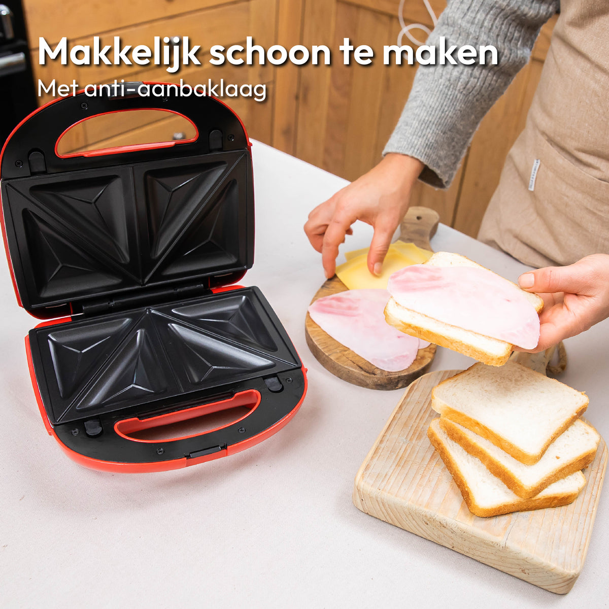 Gadgy 3 in 1 Tosti Apparaat - Wafelijzer - Grill Apparaat - Verwisselbare Platen - Tosti ijzer - Croque Monsieur Toestel - Sandwich Maker - 750 Watt