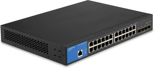 Linksys LGS328C - Commutateur réseau - Gigabit - Géré - 24 ports - 4 ports SFP+ - Noir