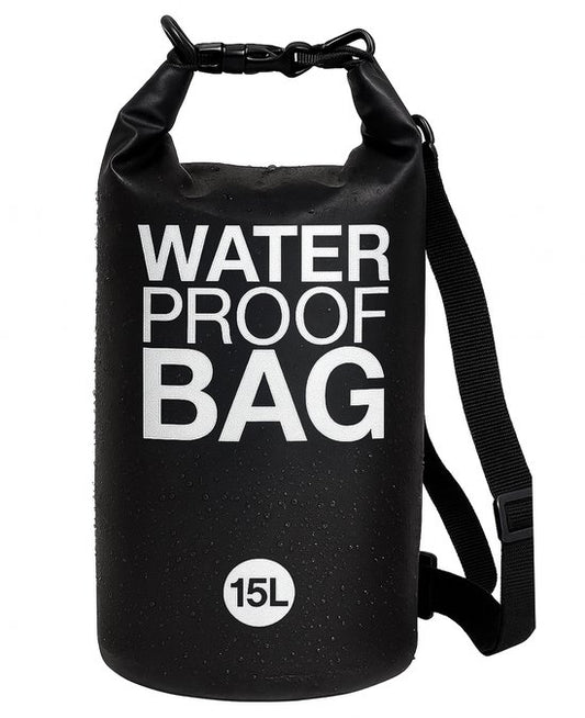 TTD® Waterproof Bag - Sac étanche - Sac de rangement - 15 L - Sac d'extérieur - Noir
