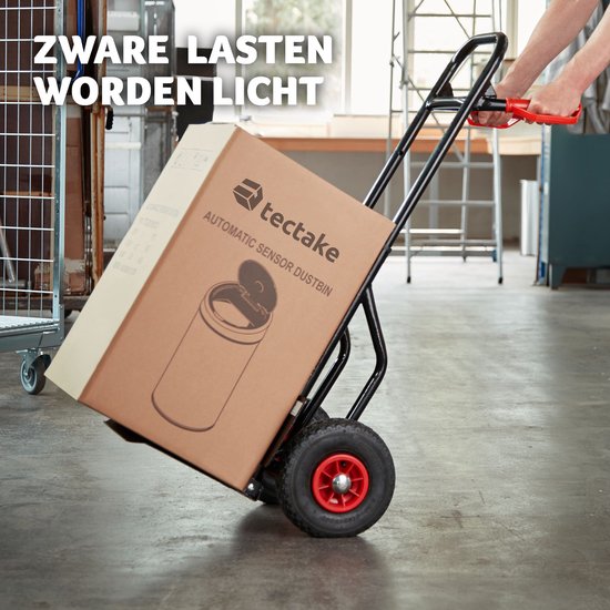 tectake® - Chariot jusqu'à 100kg - chariot de transport - robuste avec cadre extensible.
