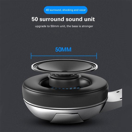 AULA G91 USB Gaming headset - 7.1 Surround Sound - Casque PS4 / PS5 - Noir