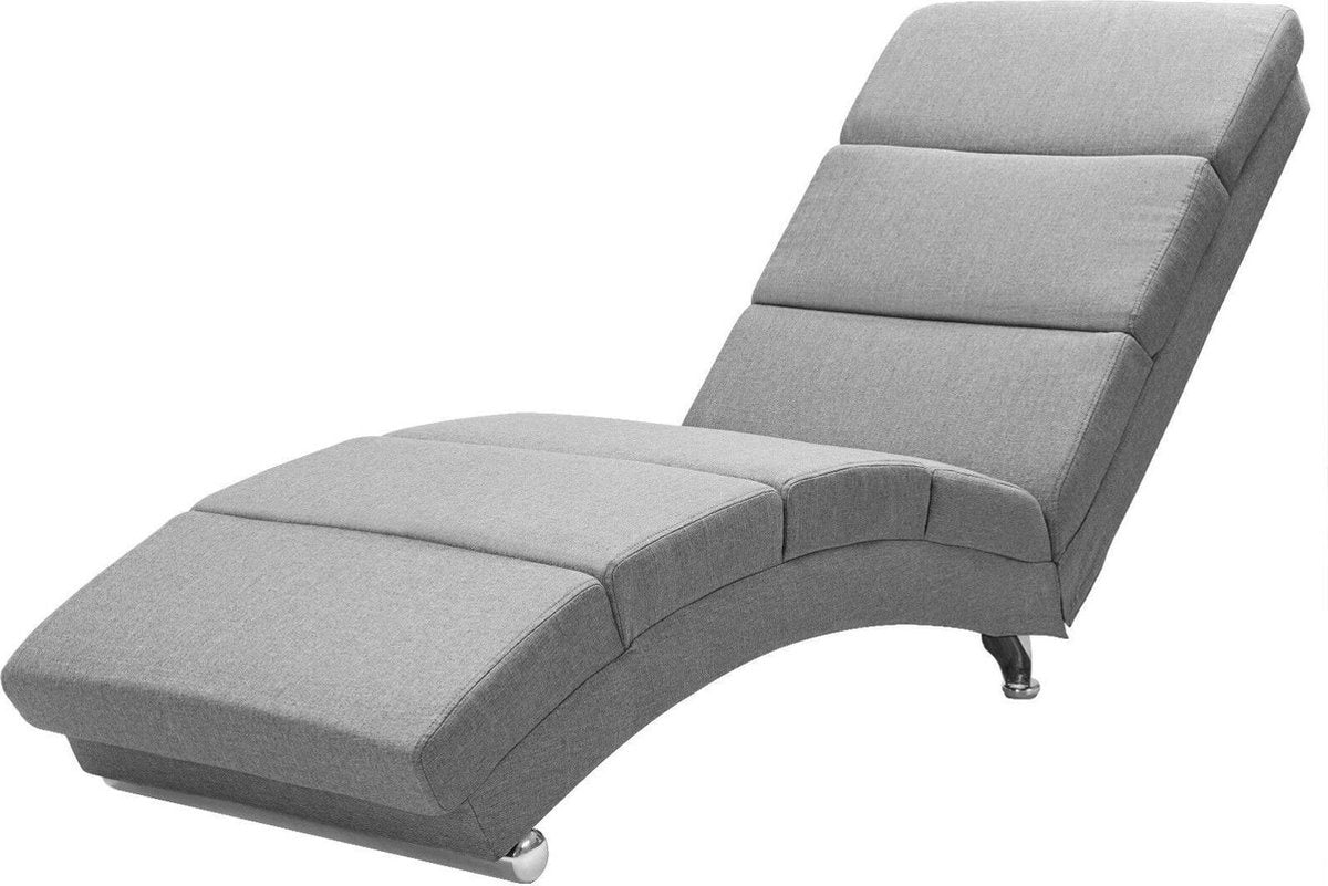 auteuil de Détente London – Tissu Gris Tressé, Charge 180 kg | Casaria