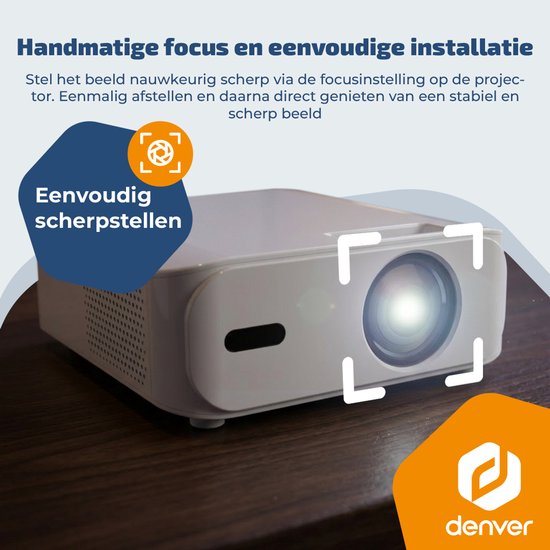 Denver Beamer - 4K 3840 x 2160 p - 400 lumens ANSI - Projecteur - Home cinéma - HDMI - USB-C - PR4300