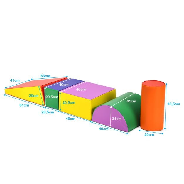 Coast Crawl and Climb Foam Play Set Colourful Fun Foam Play Set 5-piece Lightweight Interactive Set Colourful