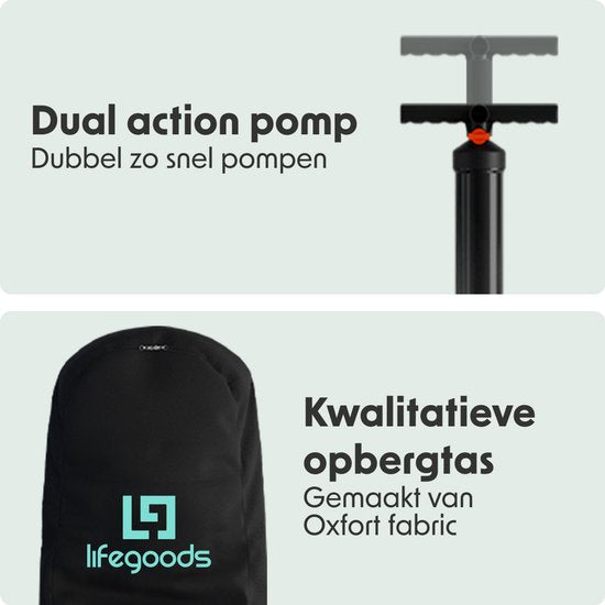 LifeGoods PaddlePro SUP Board - avec siège - Planche à pagaie gonflable - Ensemble complet - Max. 150KG - 320x81cm - Bois/Vert Menthe