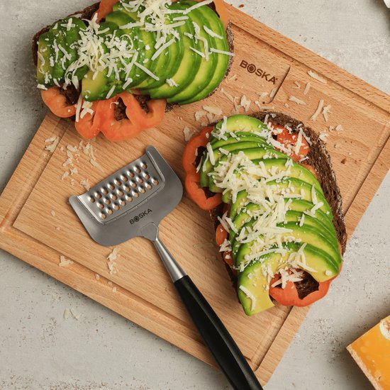 Boska Kaasrasp Milano+ - Râpe de cuisine - Râpe à main - Râpe à fromage fine - Râpe à citron - Râpe à légumes - Râpe à fromage - Râpe à main en acier inoxydable - Lavable au lave-vaisselle - Ustensiles de cuisine - Accessoires de cuisine - Garantie 10 ans