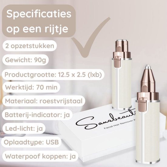 Tondeuse à sourcils - Épilation visage femmes - Épilation visage femmes - Sansbeauté® - Rasoir de sécurité - Ladyshave - Épilation visage impeccable - Rasoir à sourcils