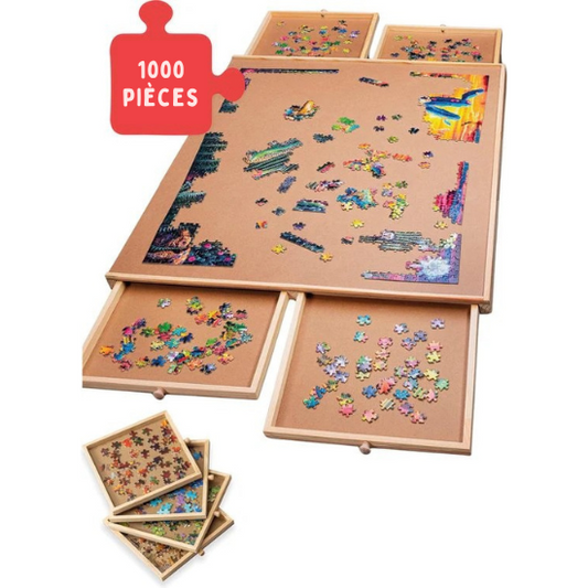 Table de puzzle – DIYDash – 1000 pièces – 4 tiroirs – Bois
