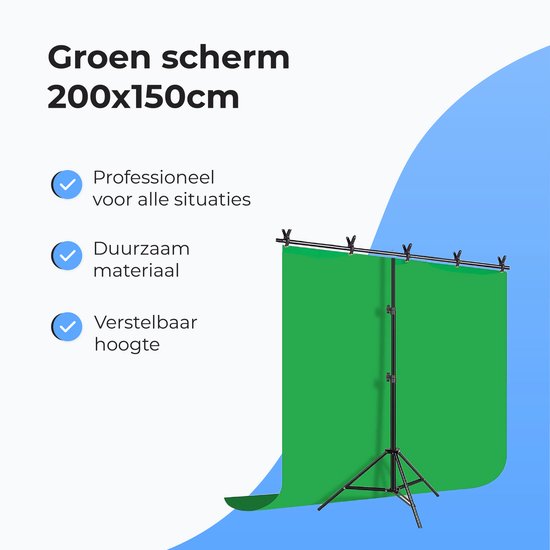 Ecran vert Luft - Toile 200x150 - Photographie - Fond de scène pour studio photo