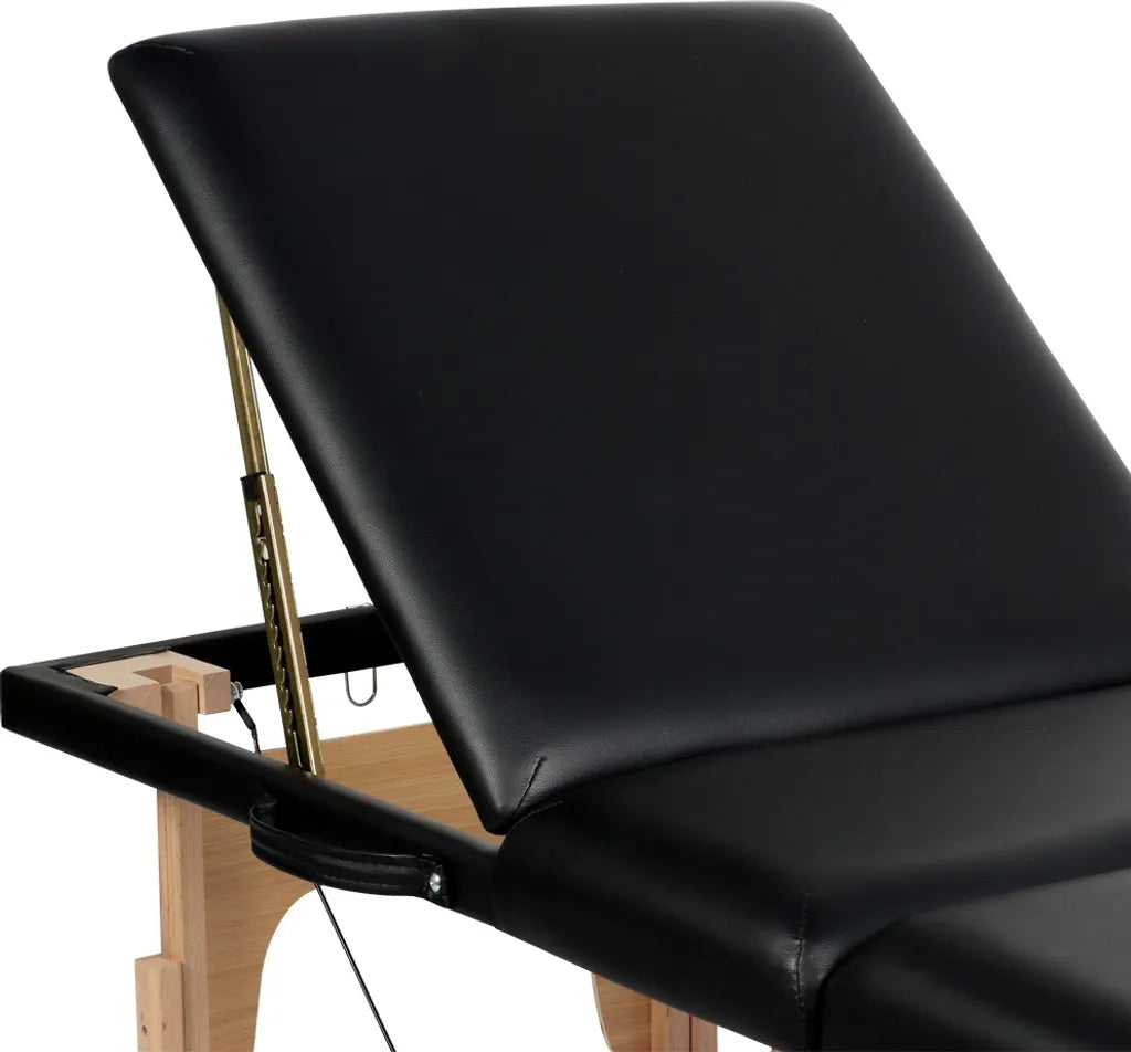 Table de massage Yaheetech à 3 zones 213 x 80 cm - Noir - Table de soins pliable pouvant supporter jusqu'à 250 kg