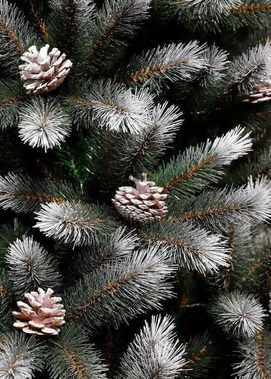 Black Box Trees Pittsfield Artificial Christmas Tree with LED Lights - H230 x Ø122 cm - Green Frosted