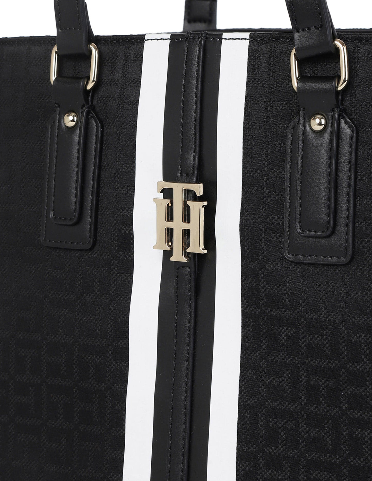 Sac fourre-tout Tommy Hilfiger Jaden Plus Monologo - 100 % polyester - Femme - Anses - Fermeture à glissière - 13 x 28 x 33 cm