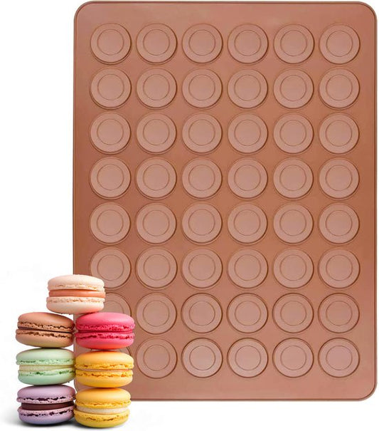 Tapis de cuisson pour macarons - Pour 48 pièces - Macaron - Moules en silicone pour la cuisson - Set - Résistant au lave-vaisselle - Résistant au four - Tapis pour macarons - Tapis pour le four