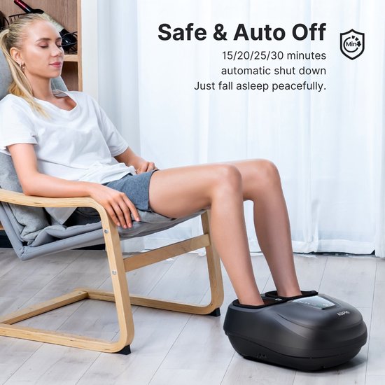 RENPHO Masseur de pieds Shiatsu FM058R - Design compact - Fonction chaleur - Intensité réglable - avec télécommande - Noir