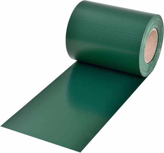 Bandes d'intimité en PVC - 3 pièces - 35 mètres - Vert - Clips de fixation inclus