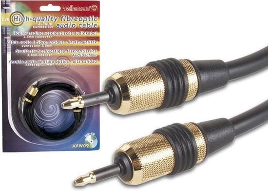 Câble fibre optique - Generic - 2 X 3.5Mm - Connecteurs - noir