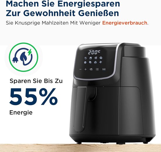 Midea MF-CN35C2 - Friteuse à air chaud numérique - Fonctions 8 en 1 - Capacité de 3,5 L