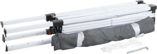 Partytent Easy Up - grijs/antraciet - 3 x 3 m