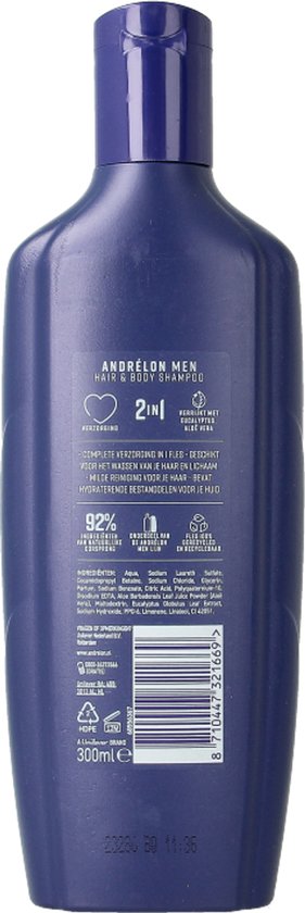 Shampoing Andrélon Men Hair & Body - 300 ml