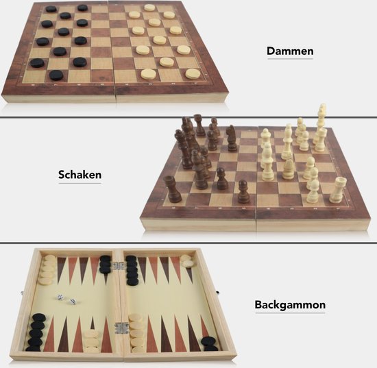 Windsor CheckMate Chessboard - Jeu de dames et de backgammon