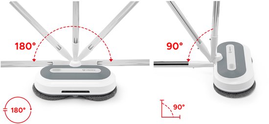 Vlectro - Nettoyeur de sol rotatif sans fil - Nettoyeur de sol