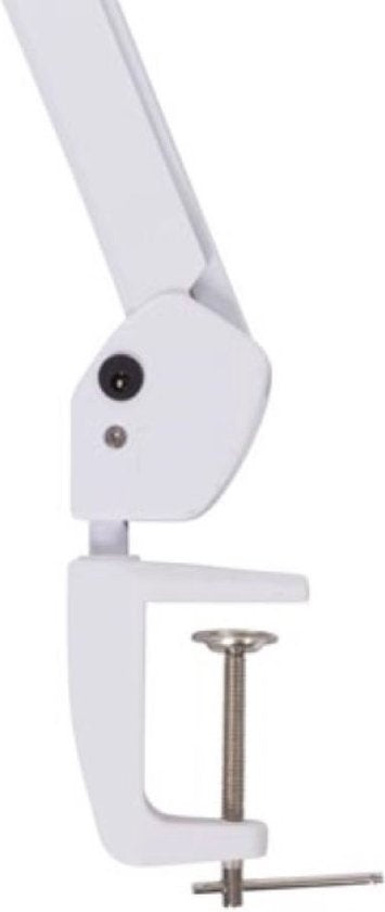 Lampe de bureau LED Velleman avec pince, bras pivotant, interrupteur marche/arrêt et variateur de lumière, 84 LED, largeur 58 cm, 21 W, 6500 K, blanc