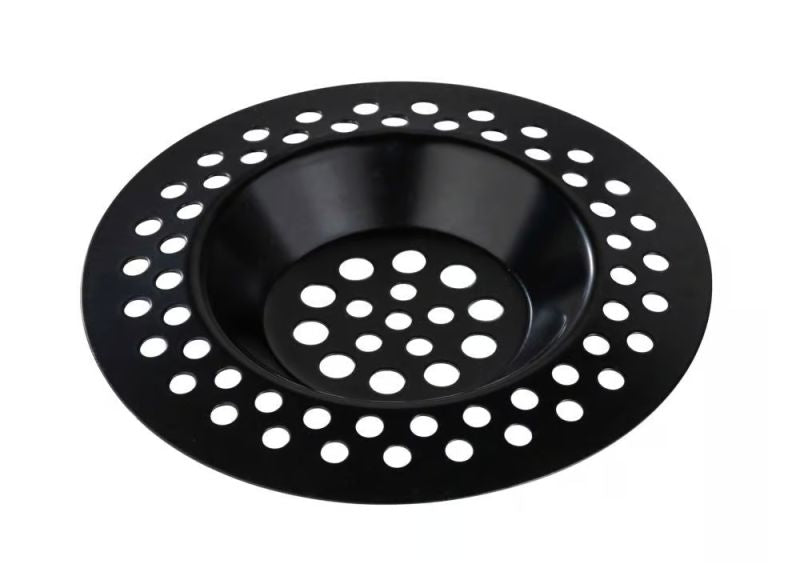 WENKO Edda Filtre de siphon, lot de 2 – Ø 7 cm – acier inoxydable – noir