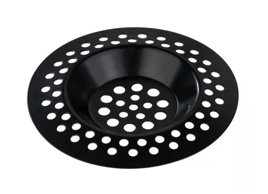 WENKO Edda Filtre de siphon, lot de 2 – Ø 7 cm – acier inoxydable – noir