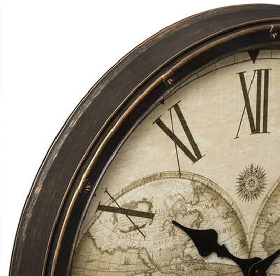 Horloge - Horloge murale - Horloge mondiale, diamètre 51 cm - Horloge de grande qualité