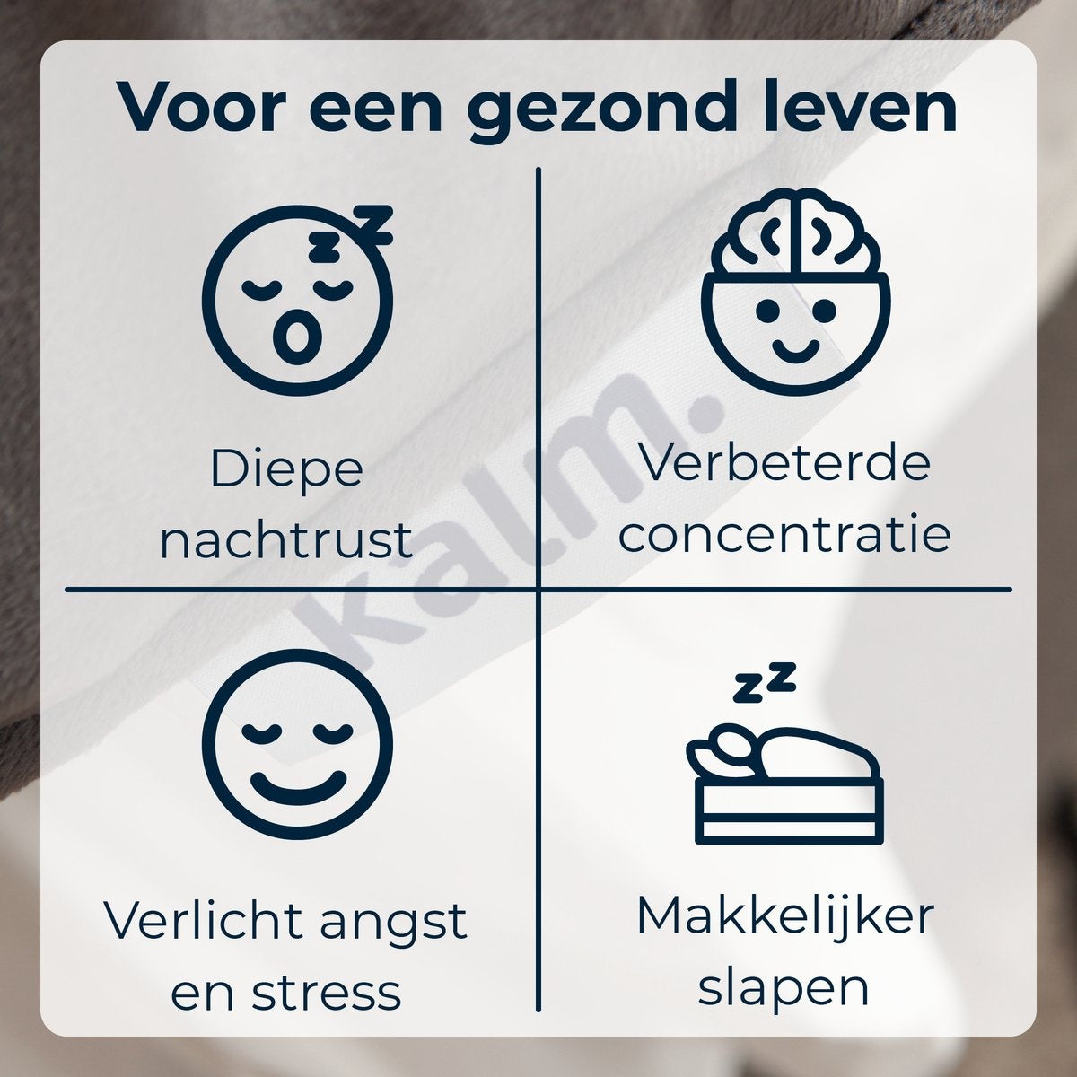 Couverture lestée Kalm 6 KG - Couverture lestée - Anti Stress