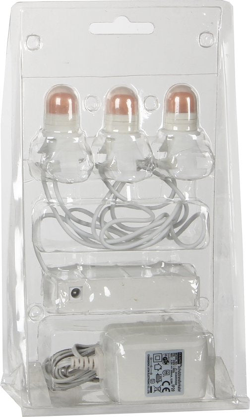 LuVille Village de Noël Miniature Chaîne d'ampoules - 3 lumières - L15 cm