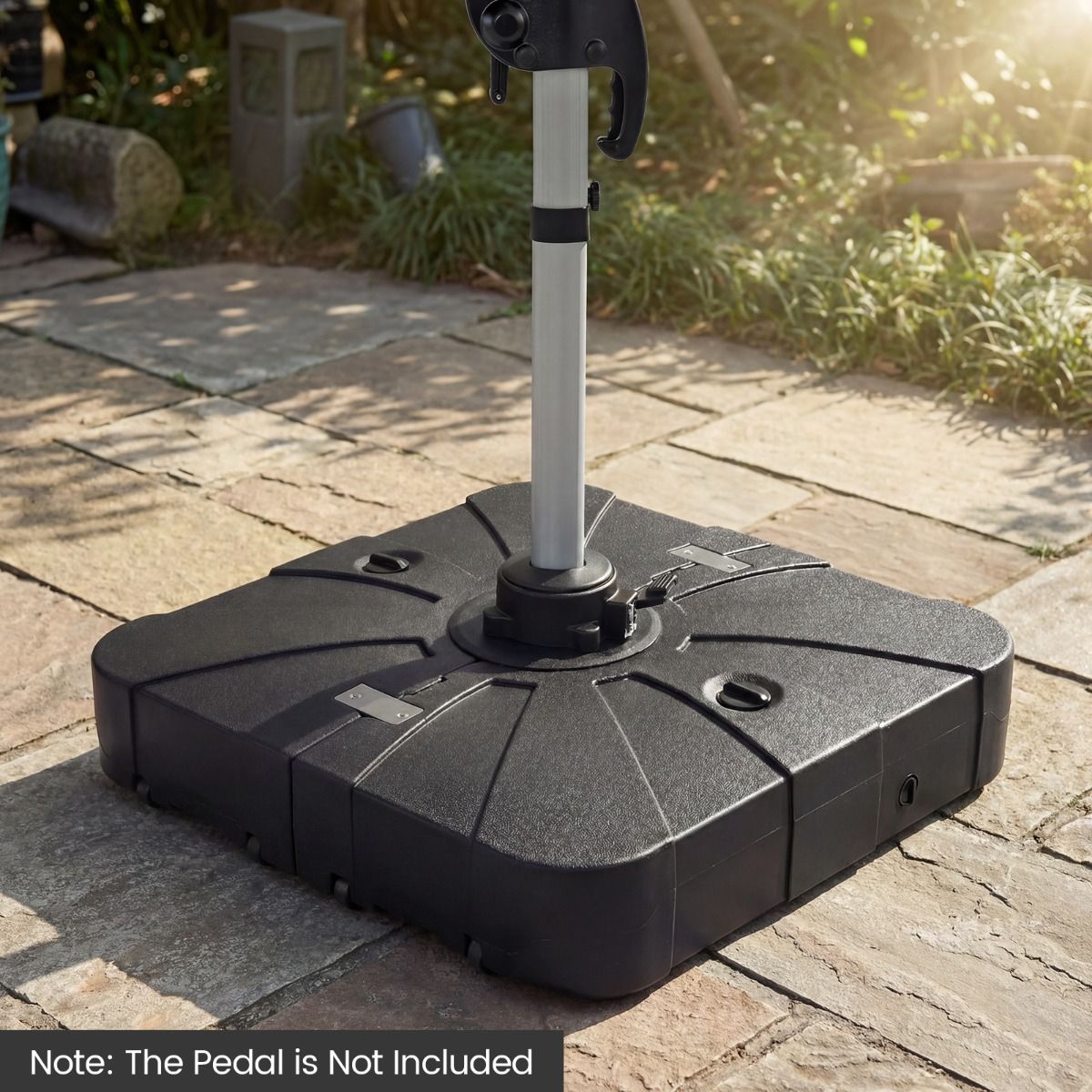 Pied de parasol Coast sur roulettes - taille M - jusqu'à 130 kg - noir