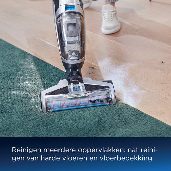 BISSELL Crosswave C3 Select Aspirateur-balai avec fonction balayage - Aspirateur filaire pour sols - 3 en 1 : aspirer, balayer et sécher - Aspirateur multi-surfaces - Machine à nettoyer les moquettes, les carrelages et les sols en bois - Puissant moteur d