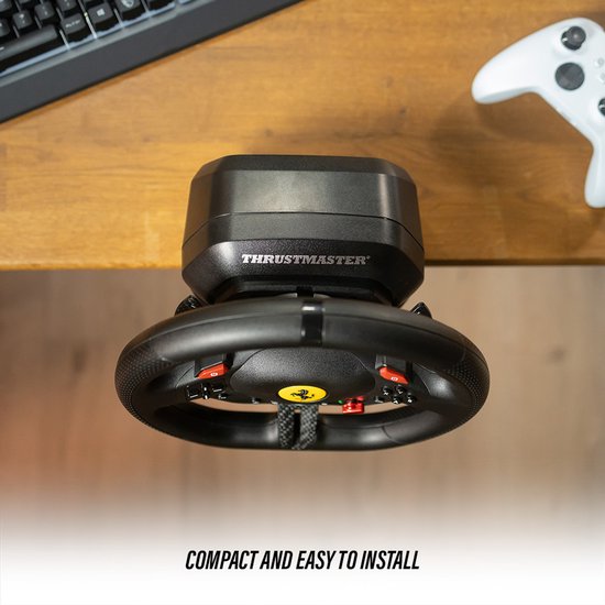 Thrustmaster T98 Ferrari 296 GTS - Volant de course avec pédales pour Xbox Series et PC - compatible avec Forza Horizon 6